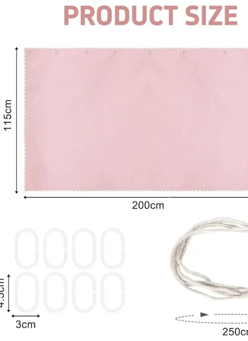 Pink Blackout Bunk Bed Blackout Curtains | 2 Panels | 45“W×78”L | NEW WITH TAGS